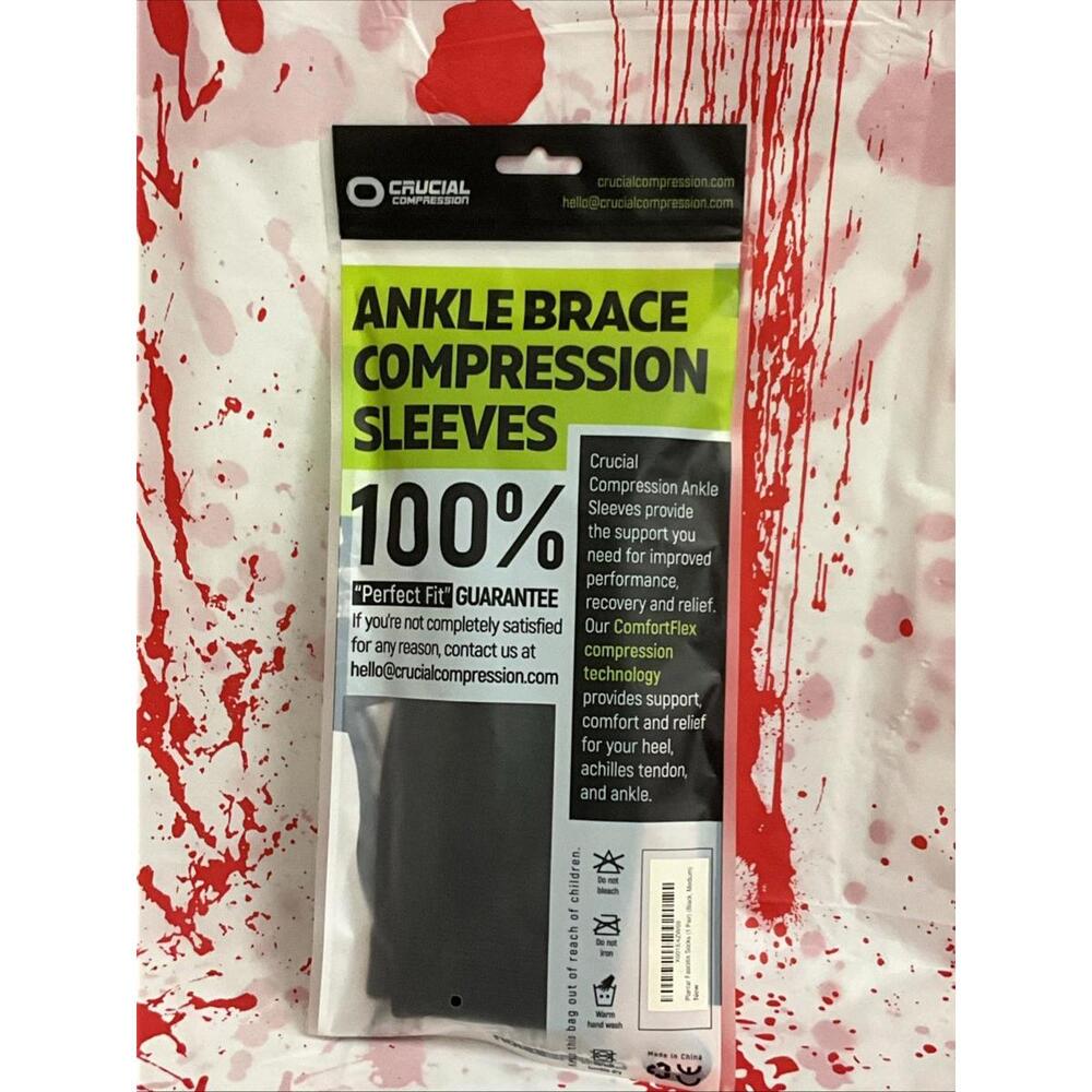 Crucial Compression Ankle Brace Compression Support Sleeves Size M